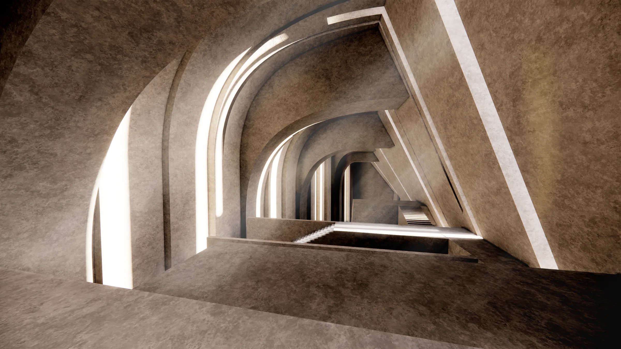 Sentium arched corridor render
